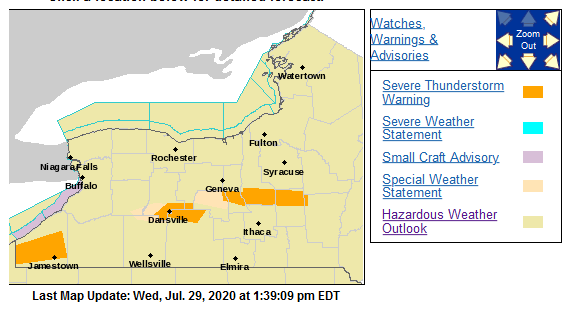 Thunderstorm warnings